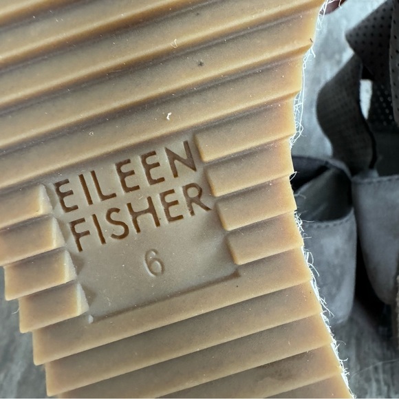 Eileen Fisher Willow 2 Platform Espadrille Sandals w/ Perforated Straps - Mauve - Picture 3 of 9